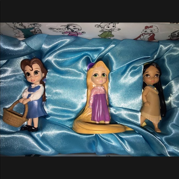 NIB Disney Store Animators Doll Collection Set Of 5 Ornaments Ariel Belle Snow - Picture 6 of 6
